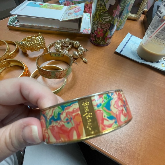 LOT Lilly Pulitzer bracelets 9 gold, and pattern, charm, bracelets & bangles - Picture 8 of 14